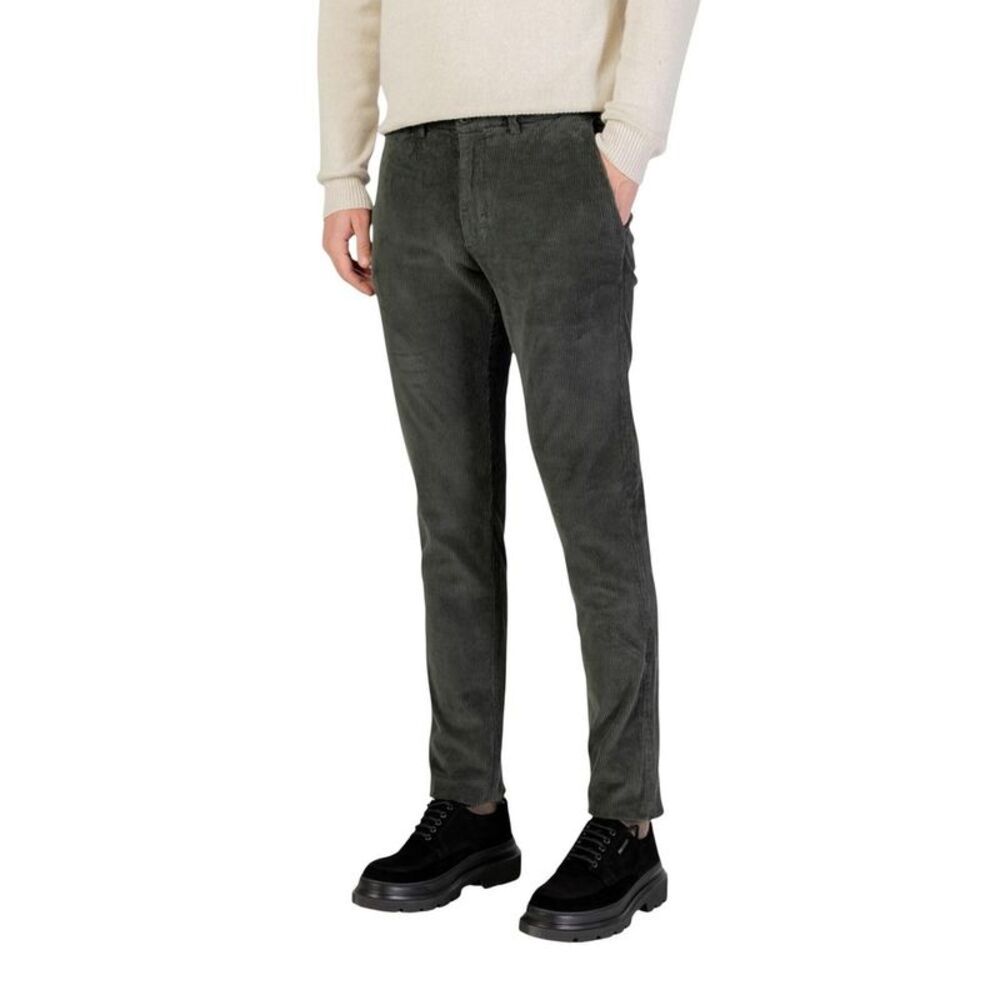 Borghese Green Cotton Casual Men's Pants